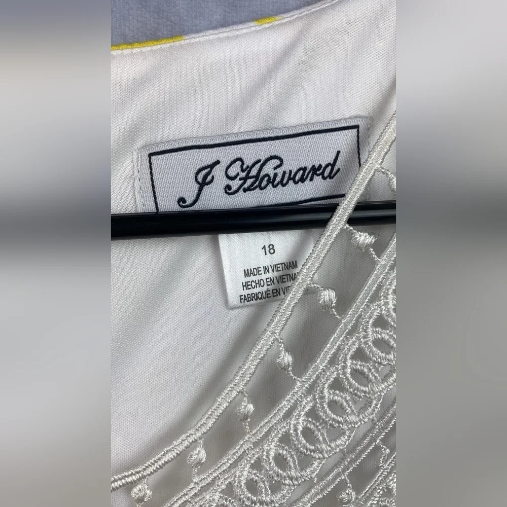 J. Howard dress Yellow and white‎ mini evening party cocktail feminine Size 18